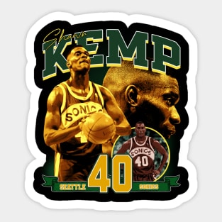 Shawn Kemp The  Reign Man Basketball Legend Signature Vintage Retro 80s 90s Bootleg Rap Style Sticker